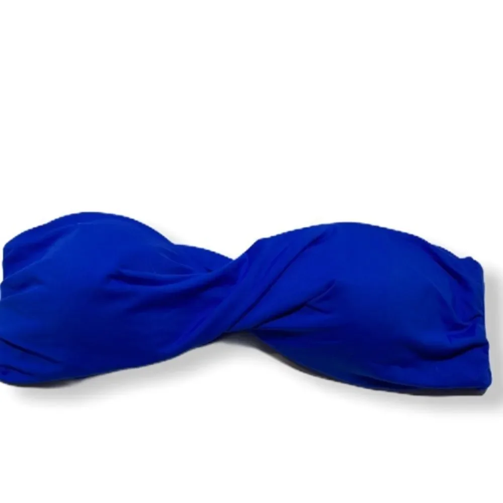 L*Space‎ Twist Bandeau Padded Bikini Top Blue